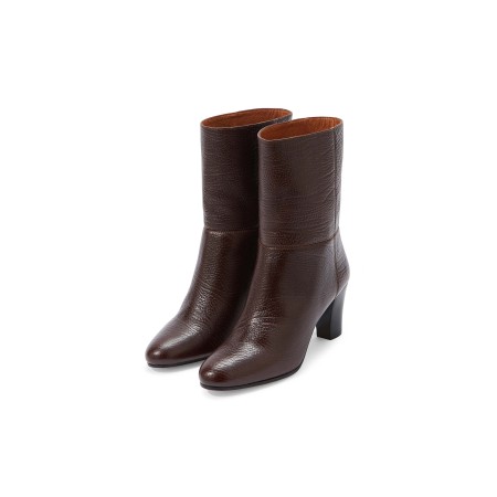 Engraved brown Nivia ankle boots Livraison rapide