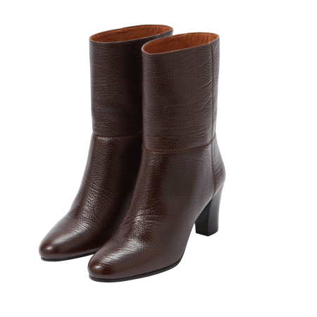 Engraved brown Nivia ankle boots Livraison rapide