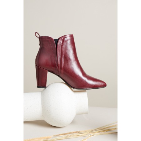 Eline burgundy ankle boots Economisez 