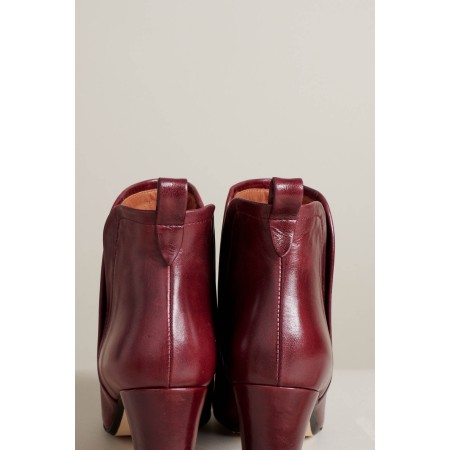 Eline burgundy ankle boots Economisez 