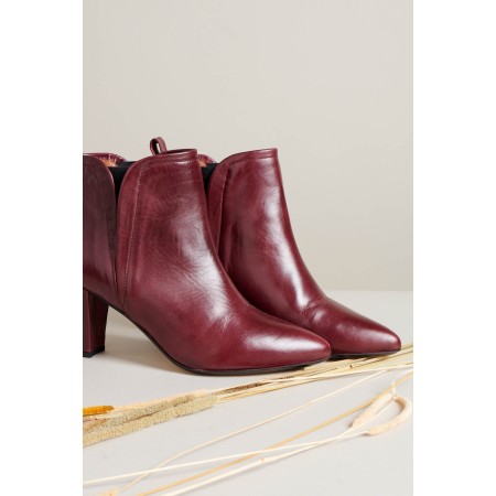 Eline burgundy ankle boots Economisez 