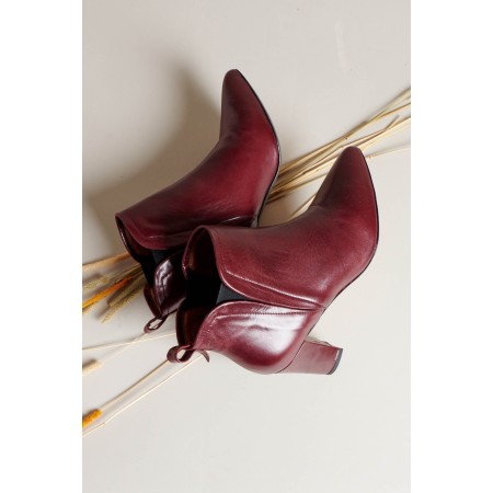 Eline burgundy ankle boots Economisez 