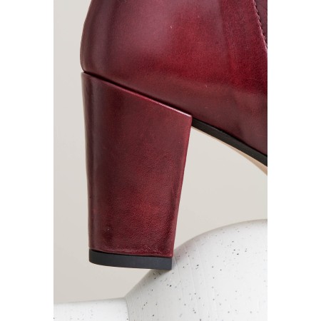 Eline burgundy ankle boots Economisez 