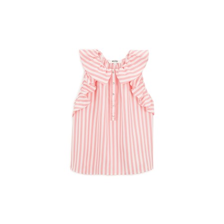 Blouse Joly rayures rose Fin de série