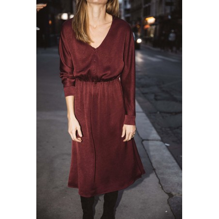 Burgundy Fiona dress Jusqu'à 80% De Réduction