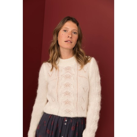 Colombe ecru mohair and alpaca sweater chez Cornerstreet bien 