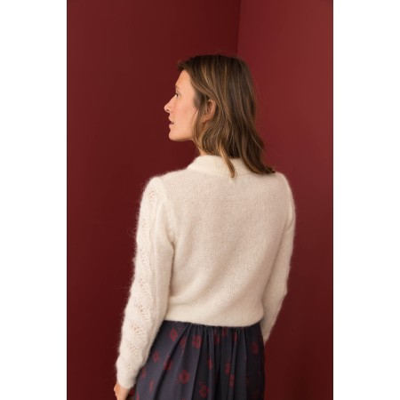 Colombe ecru mohair and alpaca sweater chez Cornerstreet bien 