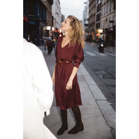 Burgundy Fiona dress Jusqu'à 80% De Réduction