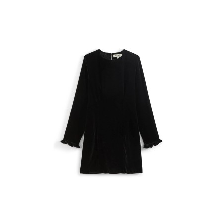 Georgie black velvet dress rembourrage situé sous