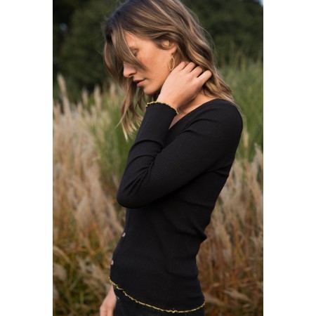 Black and gold Jocelin top les ctes