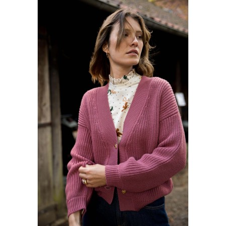 Pink Enora cardigan destockage