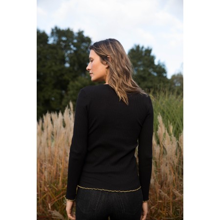 Black and gold Jocelin top les ctes