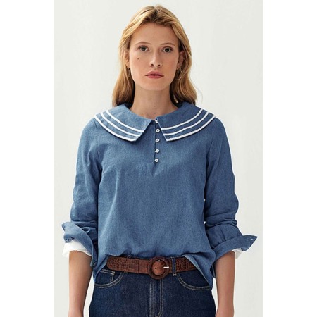 Stephanie denim blouse Jusqu'à 80% De Réduction