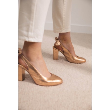 Metallic pink Odette pumps Pour