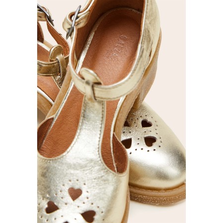 Light gold Rosie sandals en linge