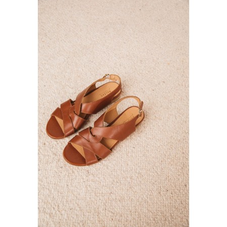 Camel Myriam crossed sandals acheter