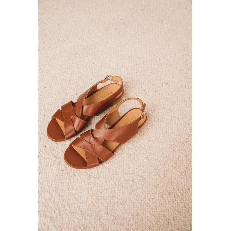 Camel Myriam crossed sandals acheter