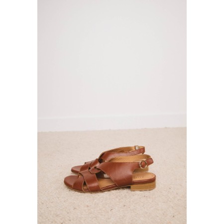 Camel Myriam crossed sandals acheter