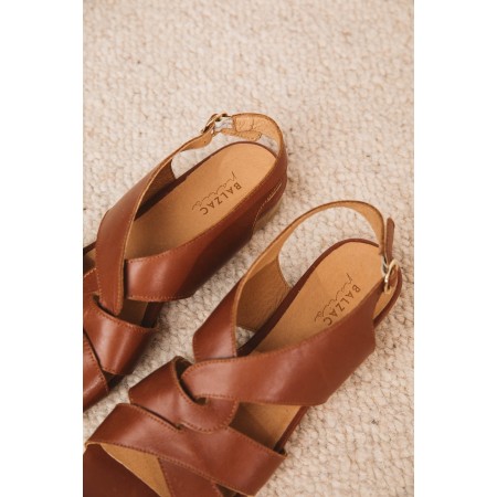 Camel Myriam crossed sandals acheter