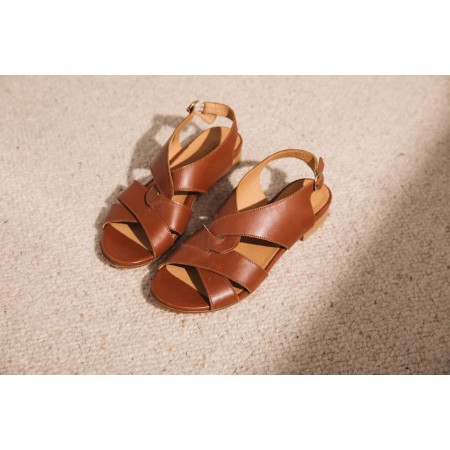 Camel Myriam crossed sandals acheter