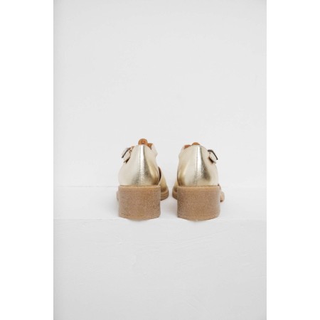 Light gold Rosie sandals en linge