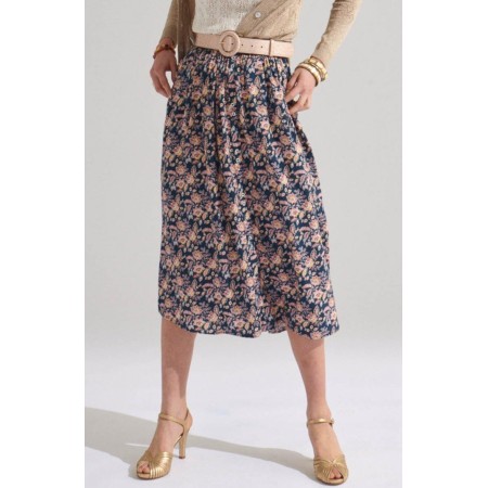 Navy Indian Sally skirt pas chere