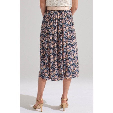 Navy Indian Sally skirt pas chere