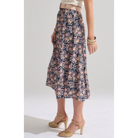 Navy Indian Sally skirt pas chere