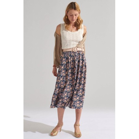 Navy Indian Sally skirt pas chere