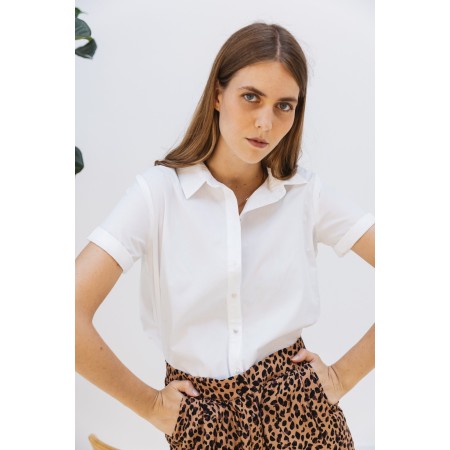 Natural white Adriane shirt livraison gratuite