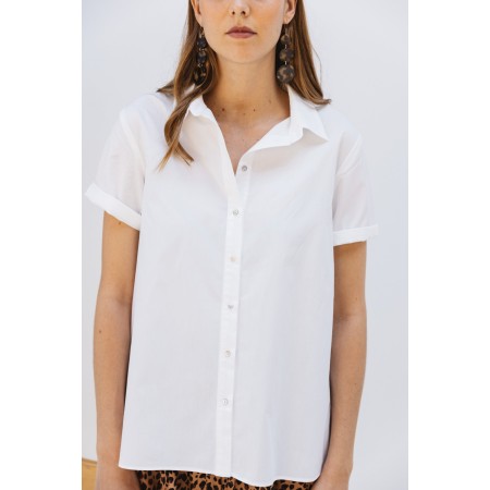 Natural white Adriane shirt livraison gratuite