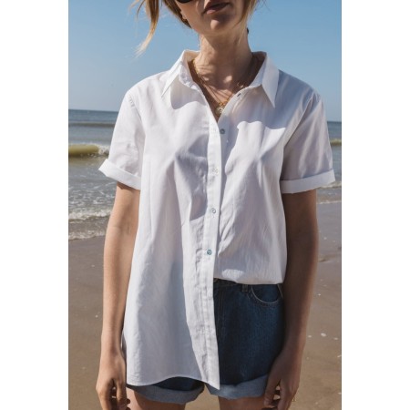 Natural white Adriane shirt livraison gratuite