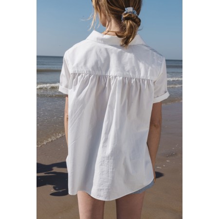 Natural white Adriane shirt livraison gratuite