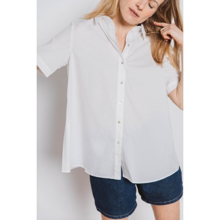 Natural white Adriane shirt livraison gratuite