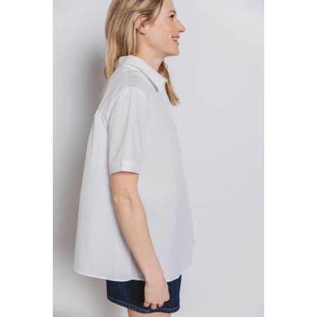 Natural white Adriane shirt livraison gratuite