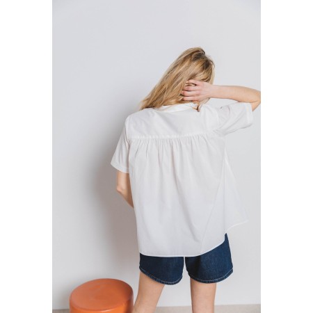 Natural white Adriane shirt livraison gratuite