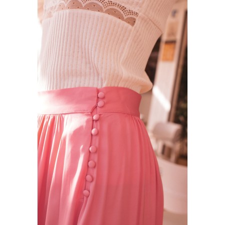 Sally pink satin skirt Le MVP de beaucoup