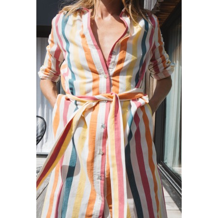 Nelia striped shirt dress la chaussure