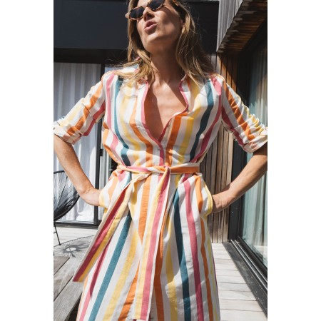 Nelia striped shirt dress la chaussure