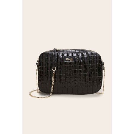 Embossed black Grand Cesar bag de l' environnement