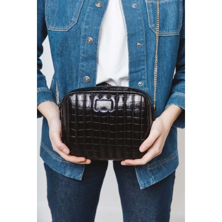 Embossed black Caesar bag 50-70% off 