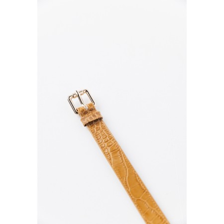 Embossed caramel Aimie belt 2024