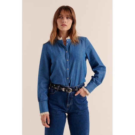 Leopoldine blue shirt basket pas cher