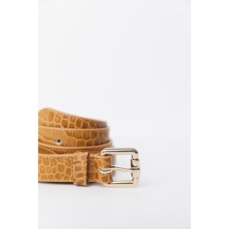 Embossed caramel Aimie belt 2024