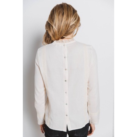 Ecru Lisette blouse de France