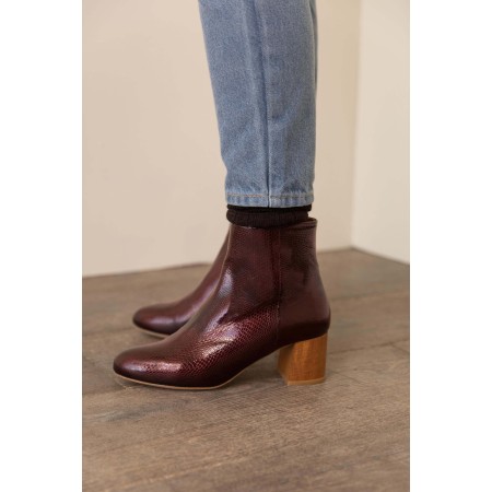 Purple patent Maral ankle boots du meilleur 