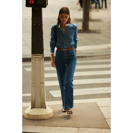 Leopoldine blue shirt basket pas cher