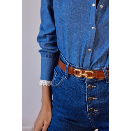 Leopoldine blue shirt basket pas cher