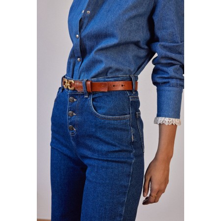 Leopoldine blue shirt basket pas cher