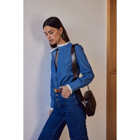 Leopoldine blue shirt basket pas cher